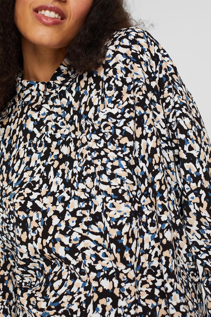 Blusa camisera con estampado, LENZING™ ECOVERO™, BLUE, detail image number 2