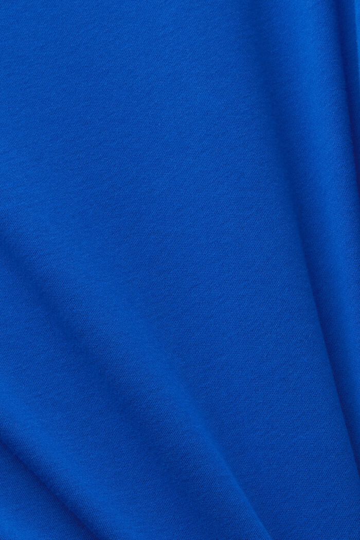 Camiseta flameada con cuello en pico, BRIGHT BLUE, detail image number 4