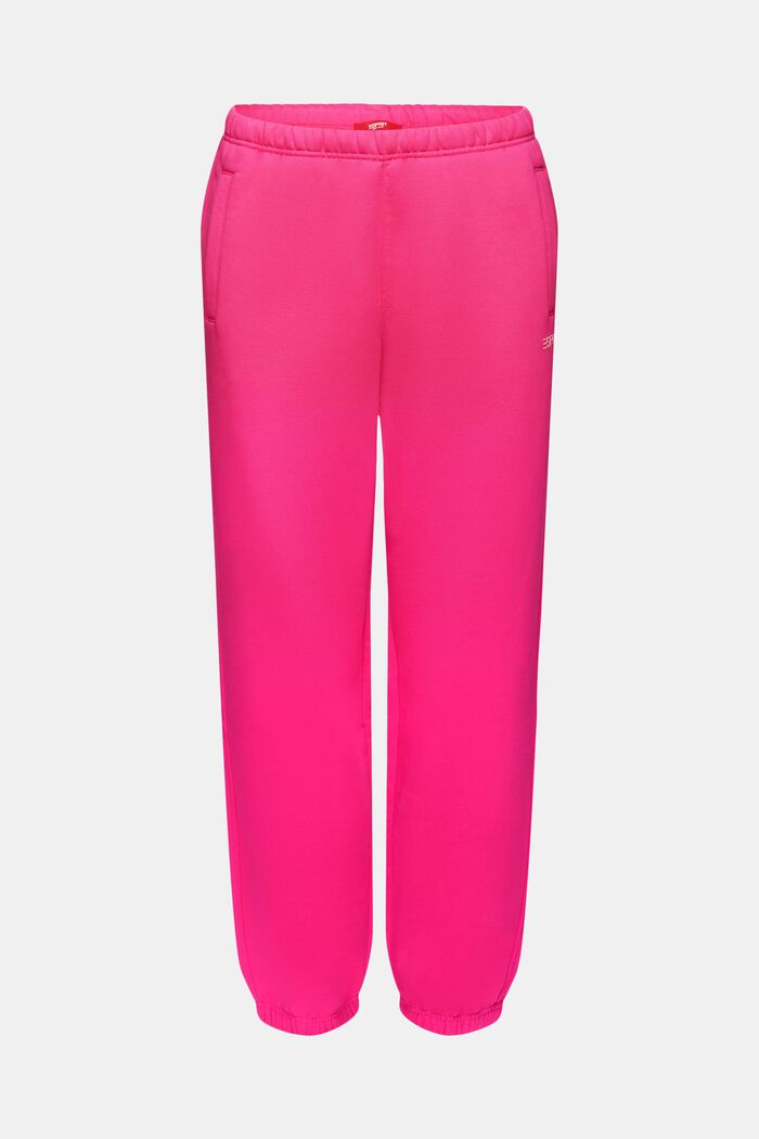 Pantalones de felpa unisex de algodón con logotipo, PINK FUCHSIA, detail image number 7