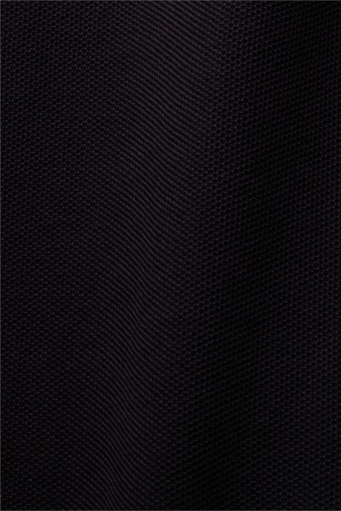Camisa tipo polo de piqué con efecto brillante, 100% algodón, BLACK, detail image number 4