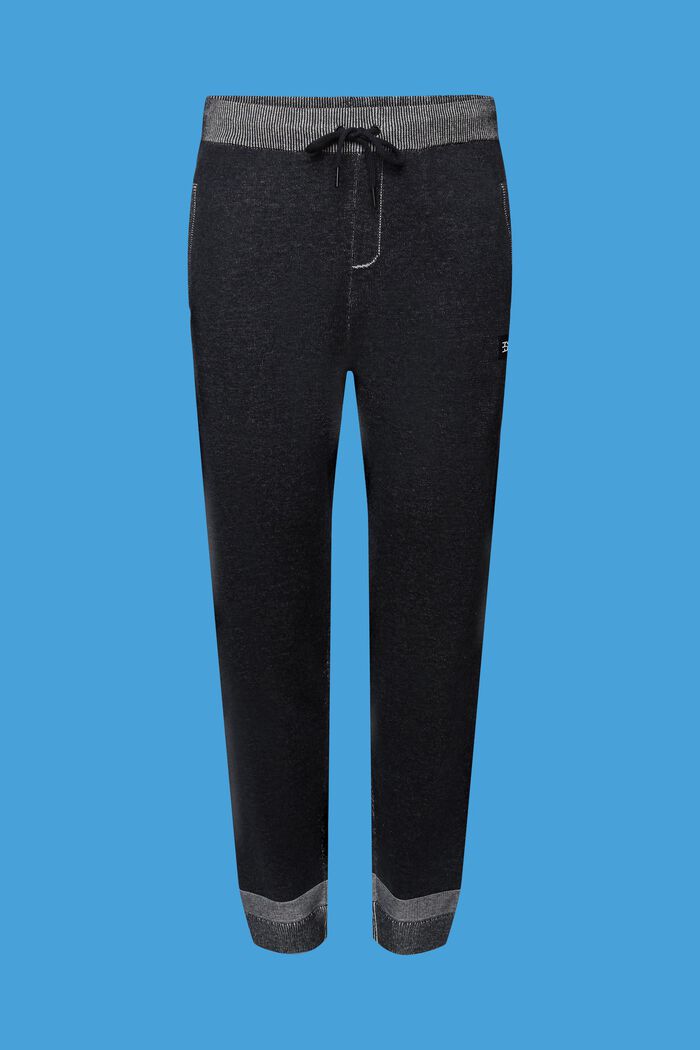 Pantalón deportivo de cintura alta con logo estampado, BLACK, detail image number 6
