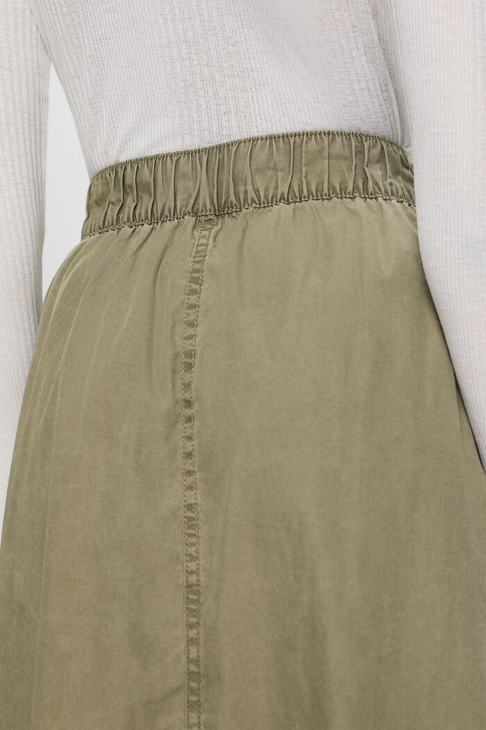 Falda sin cierre estilo cargo, 100 % algodón, KHAKI GREEN, detail image number 4