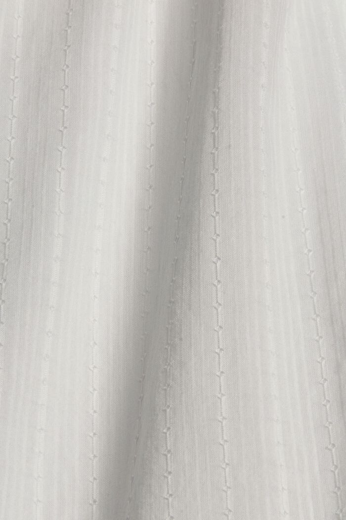 Blusa en 100 % algodón con textura, OFF WHITE, detail image number 4