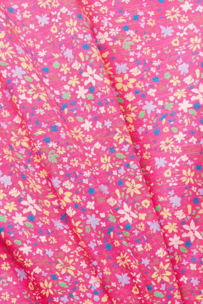 Camiseta con estampado floral, NEW PINK FUCHSIA, detail image number 5