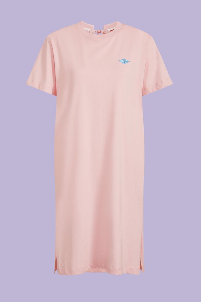 Vestido bordado de tejido de punto de algodón, PINK, detail image number 5