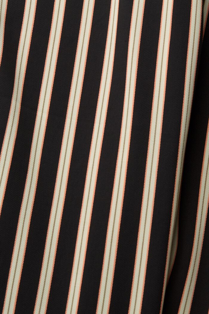 Pantalón de tela a rayas con perneras anchas, BLACK, detail image number 4
