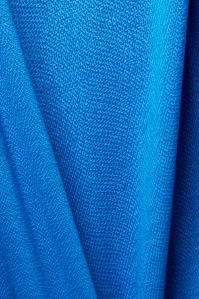 Vestido midi de punto con cintas fijas en la cintura, BRIGHT BLUE, detail image number 4