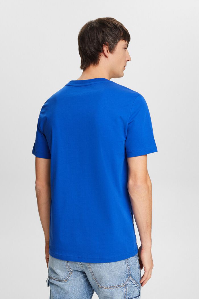 Camiseta de jersey con cuello redondo, BRIGHT BLUE, detail image number 3