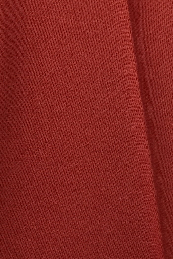 Pantalón de corte recto confeccionados con jersey de punto, RUST BROWN, detail image number 5