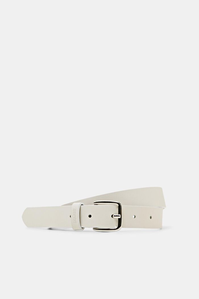 Cinturón de cuero, WHITE, detail image number 0