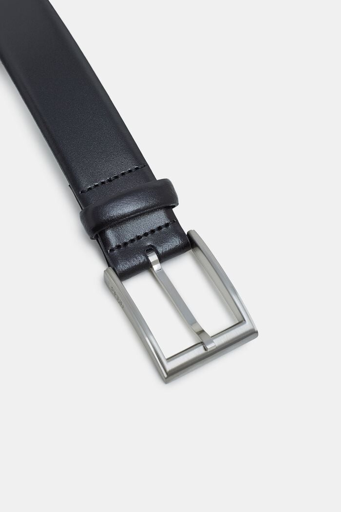 Cinturón de piel estilo business, BLACK, detail image number 1