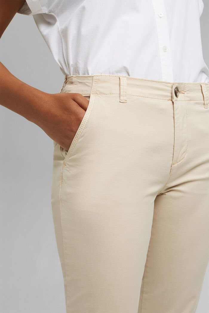 Pantalón chino elástico con algodón ecológico Pima., BEIGE, detail image number 2