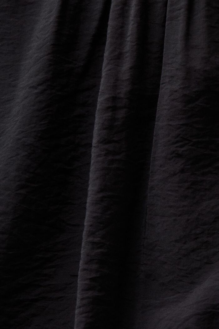 Blusa cruzada fruncida, BLACK, detail image number 4