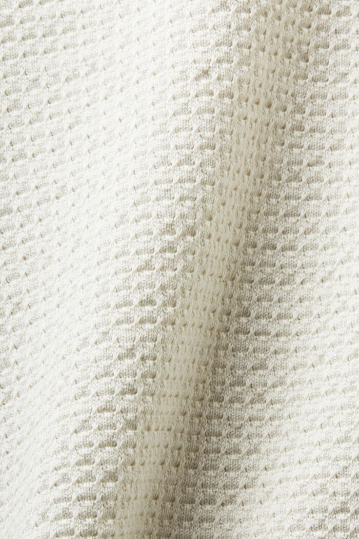 Jersey de algodón con cremallera en el cuello, OFF WHITE, detail image number 4