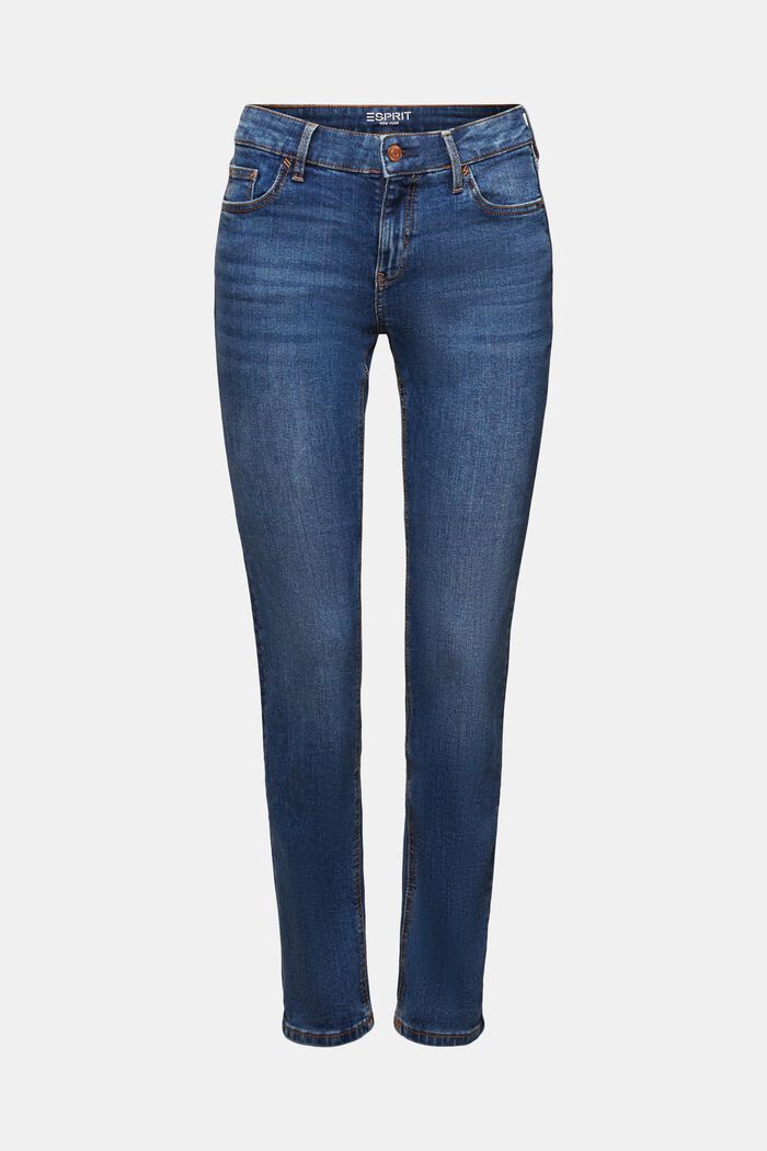 Jeans mid-rise slim fit, BLUE MEDIUM WASHED, detail image number 7
