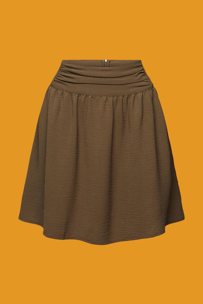 Minifalda de crepé, KHAKI GREEN, detail image number 6