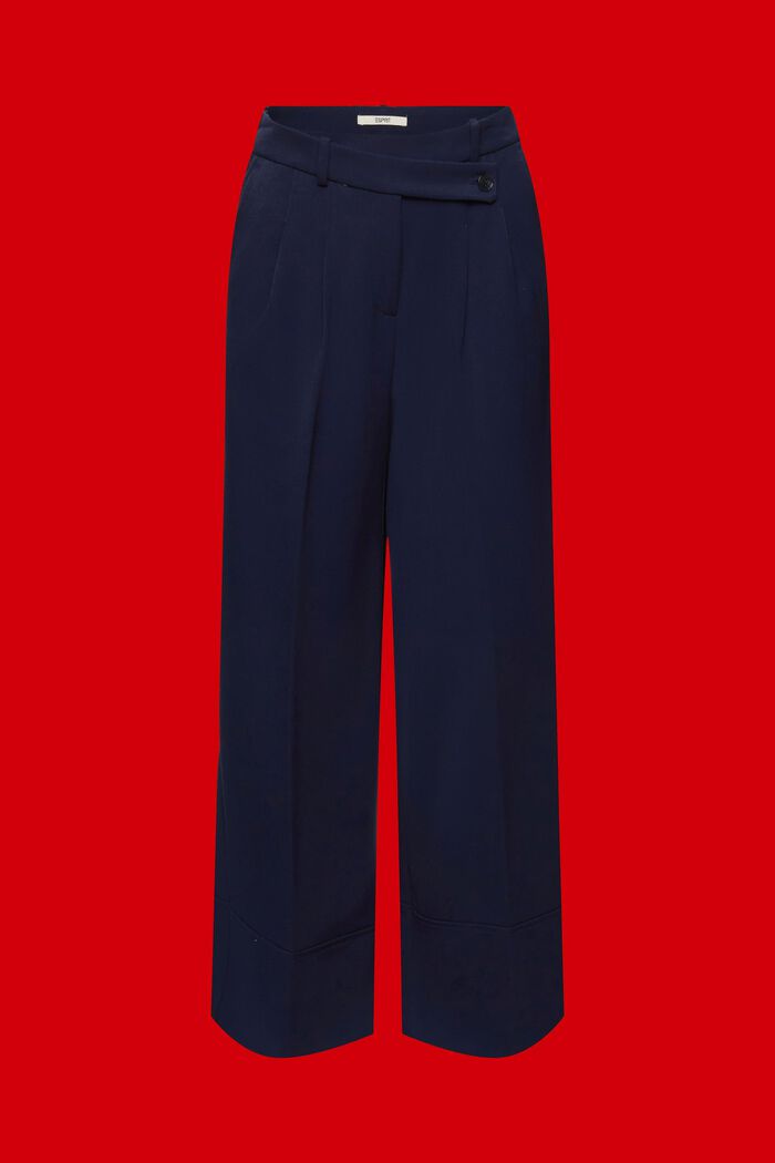 Pantalón culotte con mezcla de viscosa, NAVY, detail image number 6