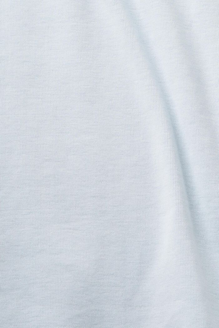 Camiseta de jersey con logotipo de strass aplicado, PASTEL BLUE, detail image number 6