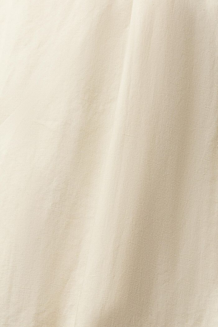 Con lino: pantalón de pernera ancha con aberturas, SAND, detail image number 6