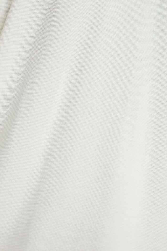 Camiseta de manga larga en piqué apanalado, OFF WHITE, detail image number 7