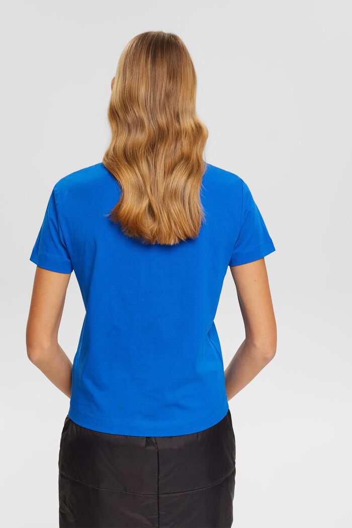 Camiseta de algodón con cuello redondo, BLUE, detail image number 3