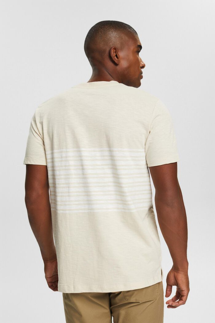 Camiseta de punto con estampado de rayas, SKIN BEIGE, detail image number 3