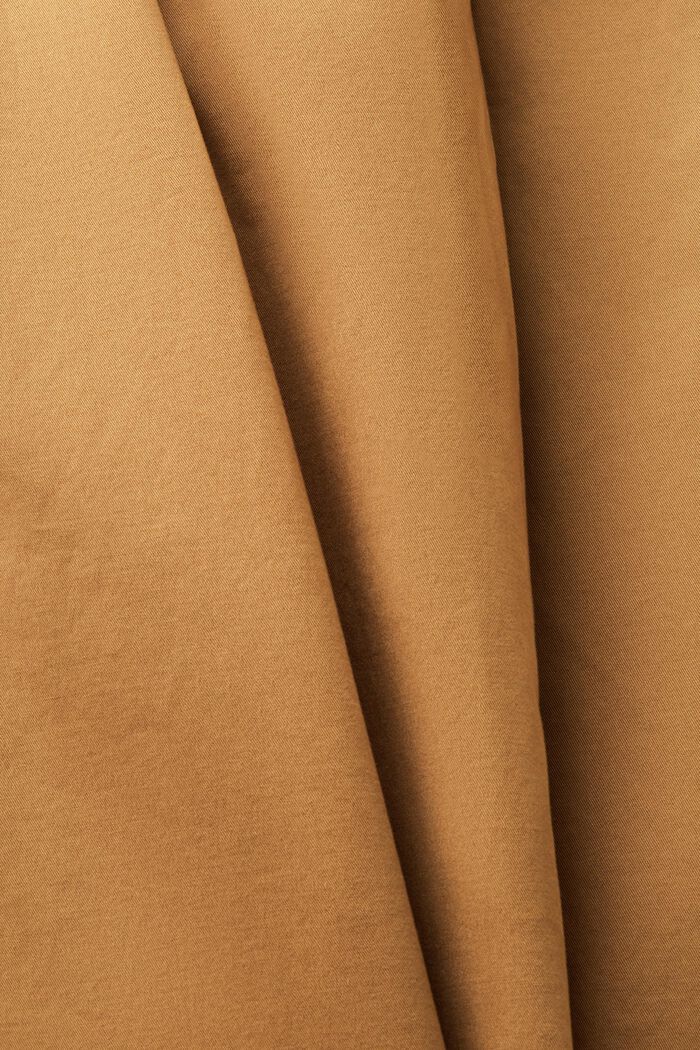 Pantalón chino de corte recto en algodón ecológico, CAMEL, detail image number 5