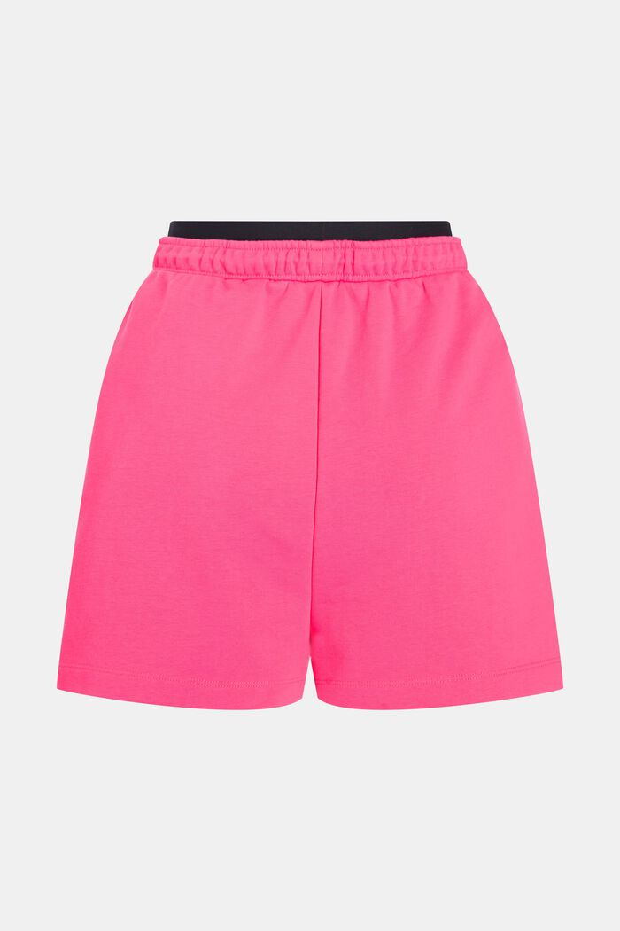 Pantalones cortos y holgados de felpa con cintura doble, LIME YELLOW, detail image number 5