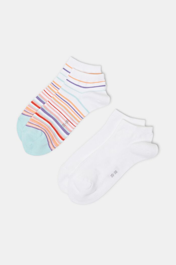 Pack de 2 pares de calcetines de algodón ecológico, NEW WHITE, detail image number 0