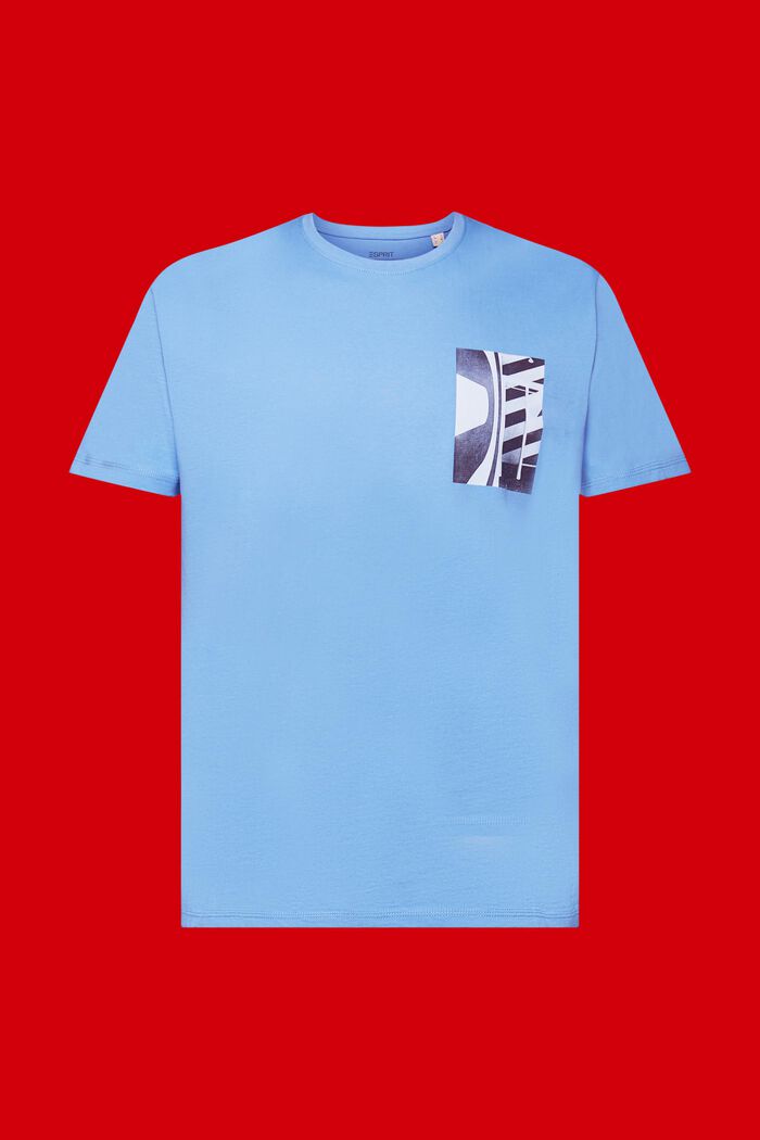 Camiseta de cuello redondo, 100% algodón, LIGHT BLUE, detail image number 6