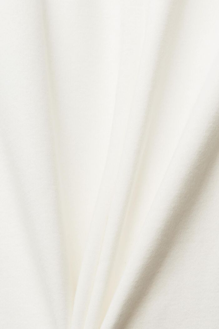 Pantalón de felpa de pernera ancha y tiro medio, OFF WHITE, detail image number 1