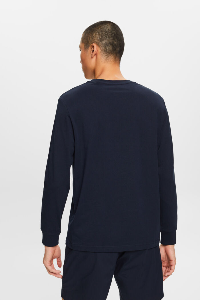 Camiseta de manga larga de tejido jersey, 100% algodón, NAVY, detail image number 3