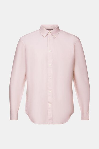 Camisa de cuello abotonado en popelina de algodón