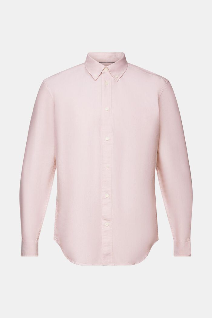 Camisa de cuello abotonado en popelina de algodón, OLD PINK, detail image number 5