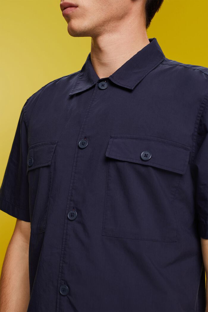Camisa de manga corta, en mezcla de algodón, NAVY, detail image number 2