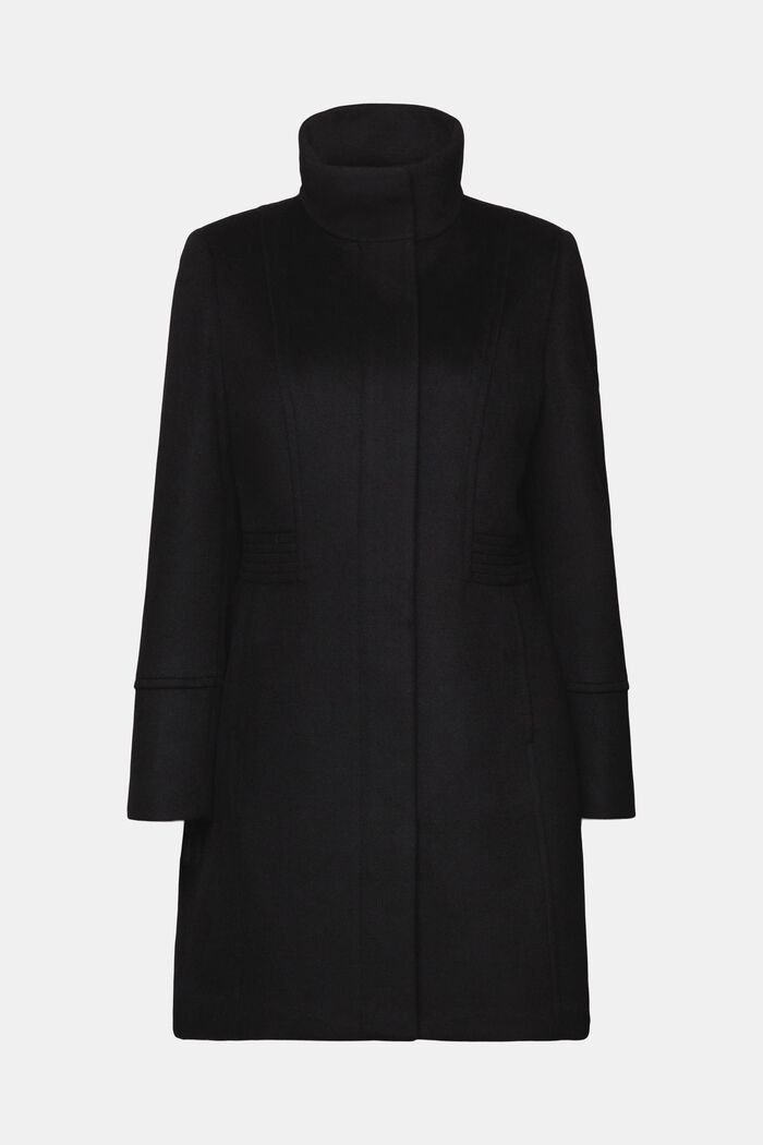 Reciclado: abrigo con lana, BLACK, detail image number 7