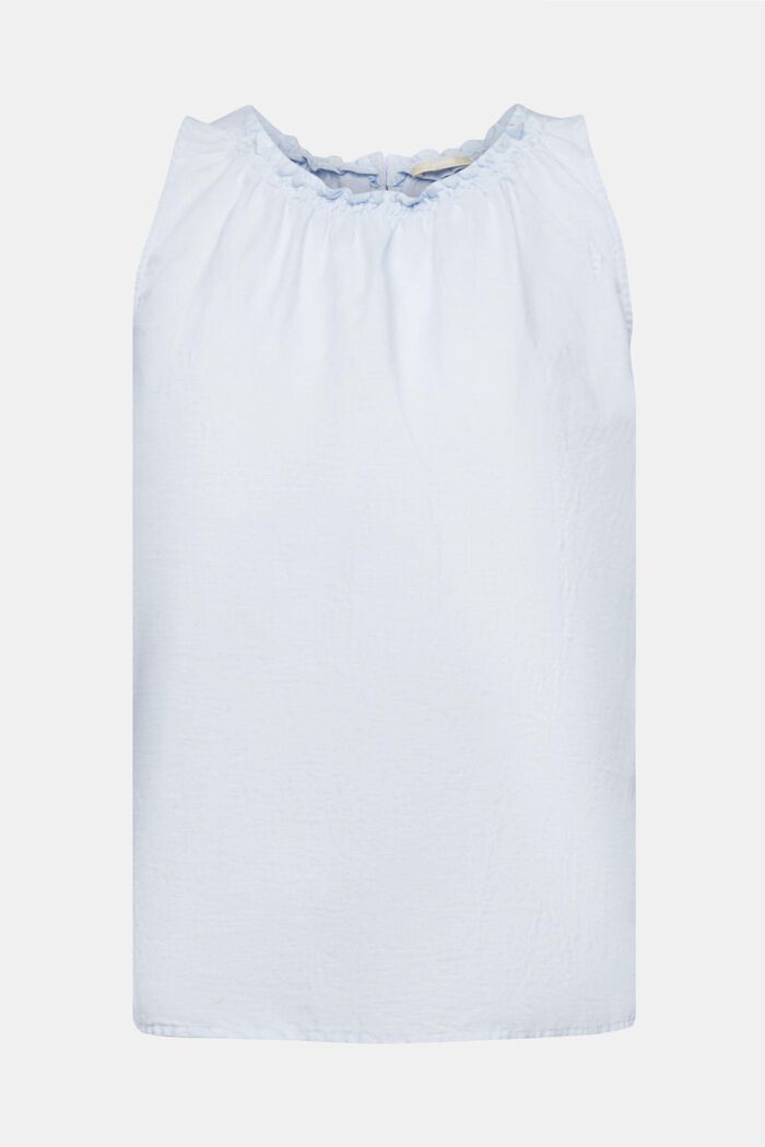 Blusa sin mangas en mezcla de lino, PASTEL BLUE, detail image number 7