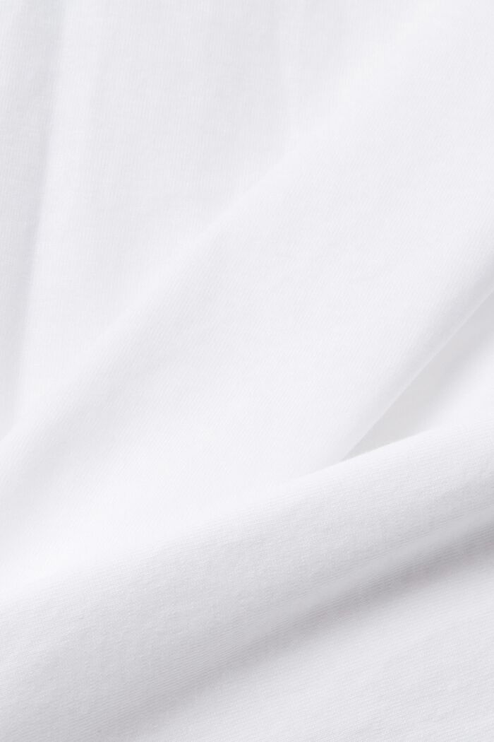 Camiseta de algodón con estampado floral, WHITE, detail image number 4