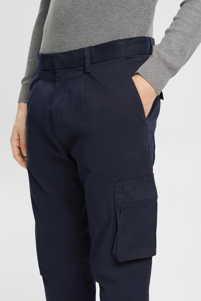Pantalón chino con un bolsillo estilo cargo, NAVY, detail image number 2
