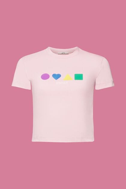 Camiseta de algodón ecológico con diseño geométrico