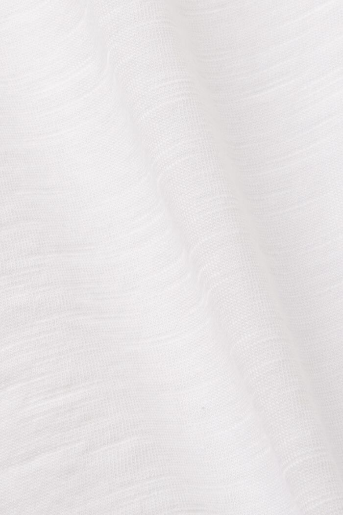 Camiseta de algodón con mangas caladas, WHITE, detail image number 4