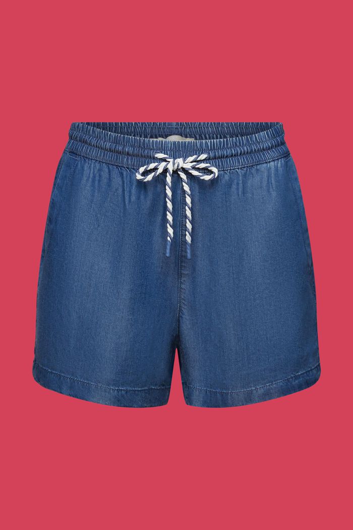 Pantalones cortos vaqueros, TENCEL™, BLUE MEDIUM WASHED, detail image number 7