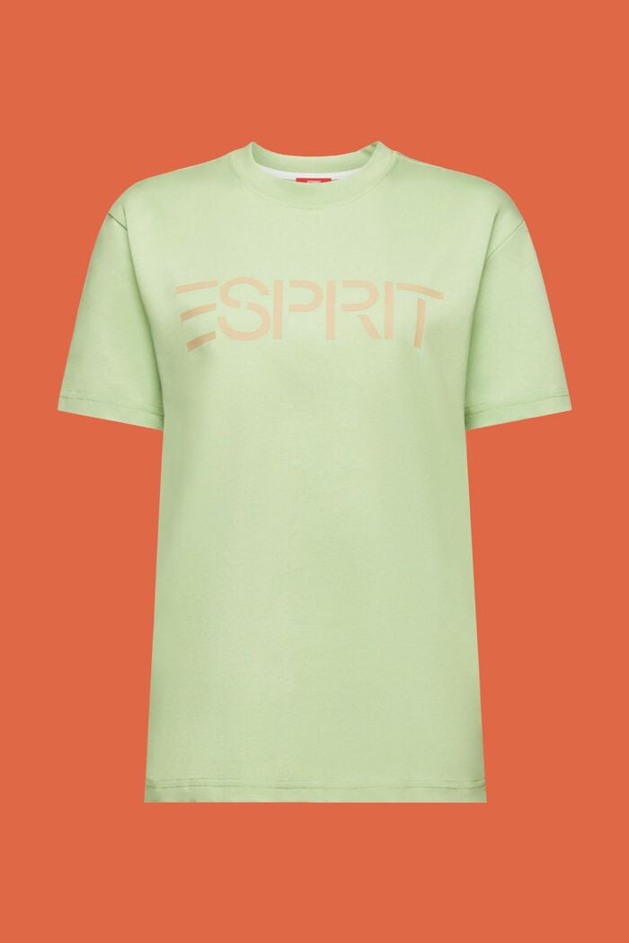 Camiseta unisex en jersey de algodón con logotipo, LIGHT GREEN, detail image number 7