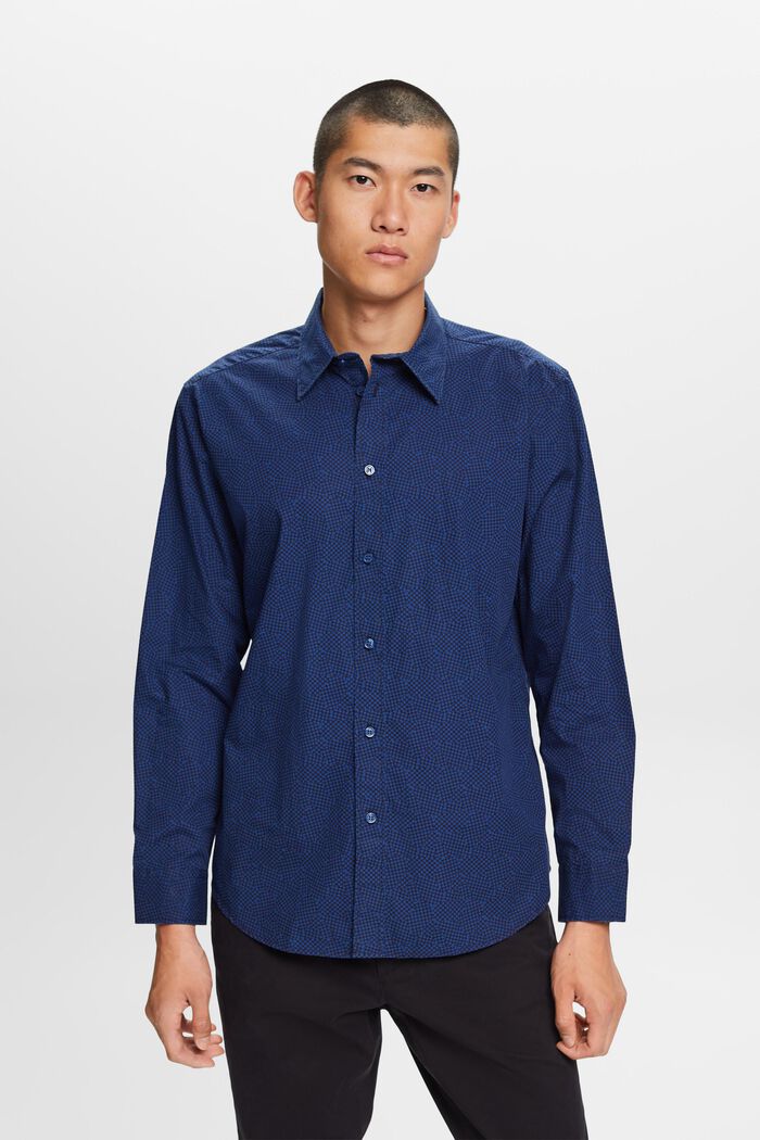 Camisa estampada, 100% algodón, NAVY, detail image number 1