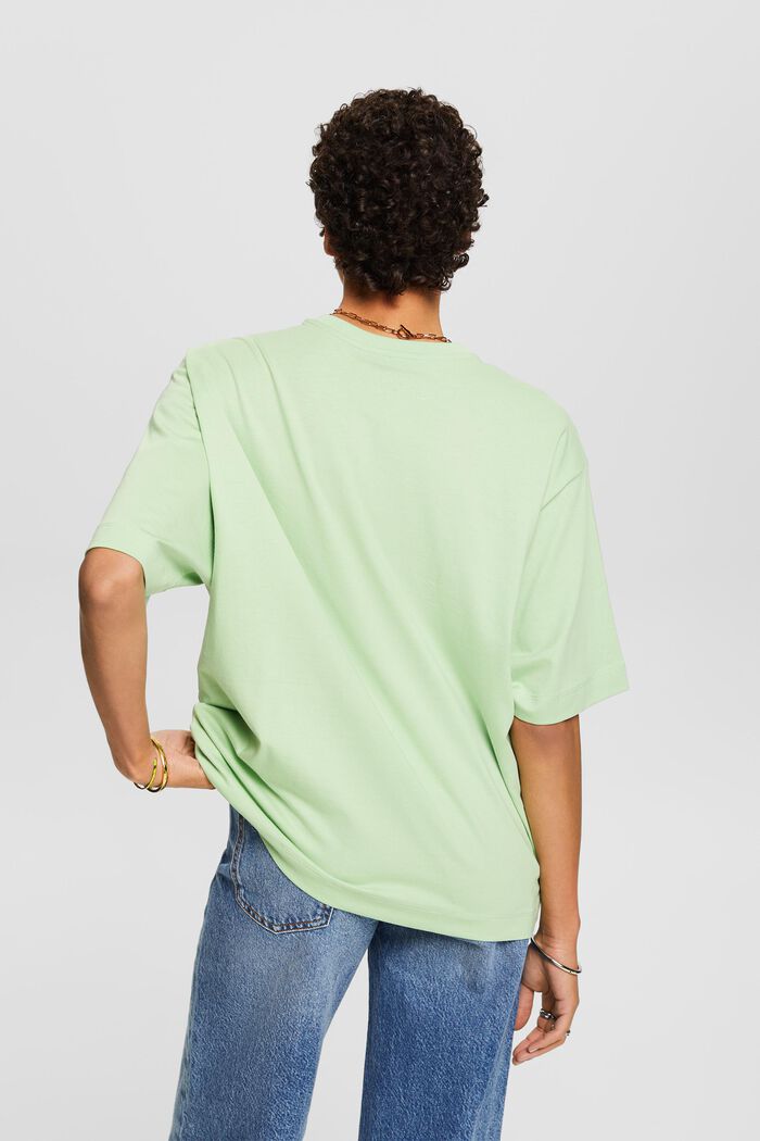 Camiseta de cuello redondo con logotipo, LIGHT GREEN, detail image number 3
