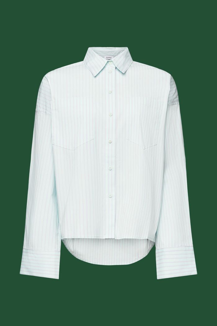 Camisa de cuello abotonado con diseño a rayas, MINT/LAVENDER, detail image number 6