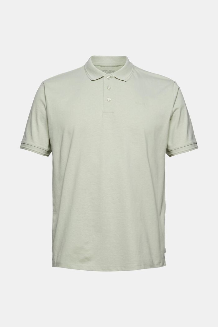 Lino/algodón ecológico: polo de jersey, PASTEL GREEN, detail image number 0