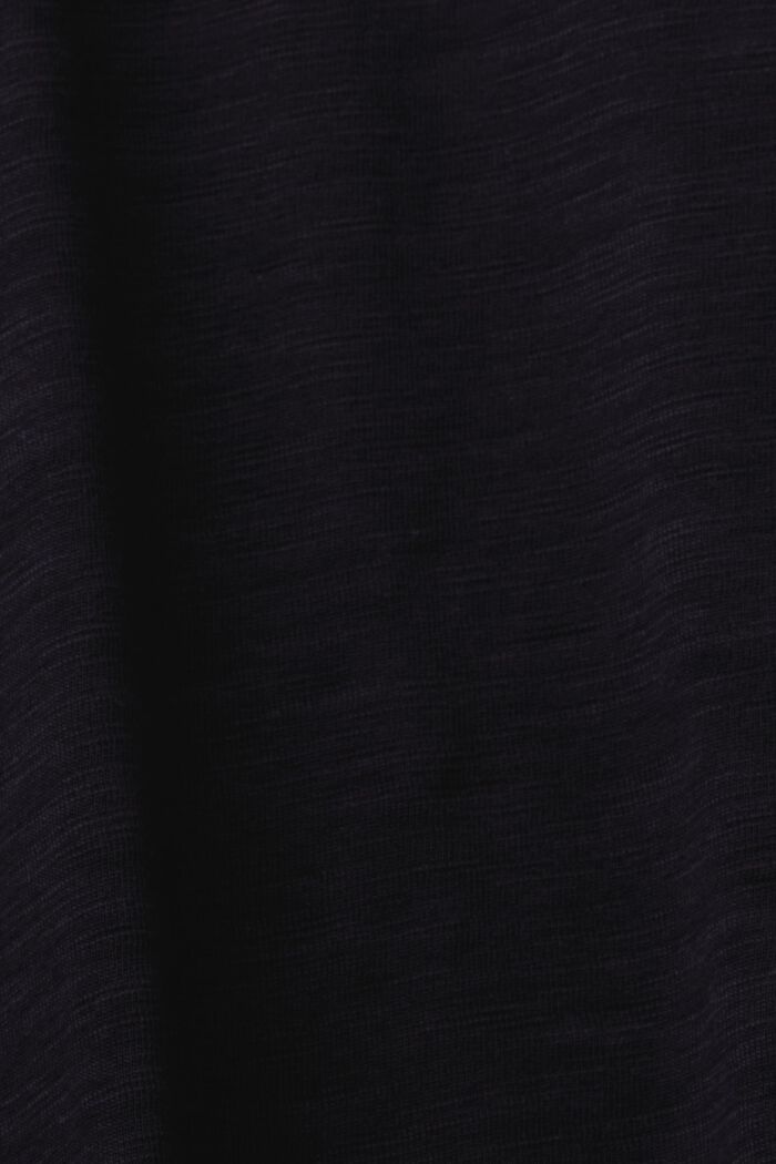 Camiseta de manga larga básica de punto, BLACK, detail image number 5