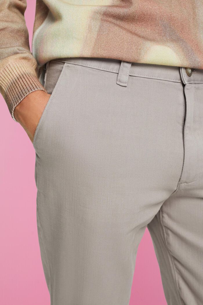 ESPRIT - Pantalones holgados de corte tapered de algodón en