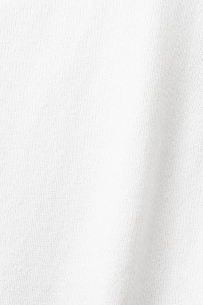 Jersey de algodón y lino, WHITE, detail image number 5